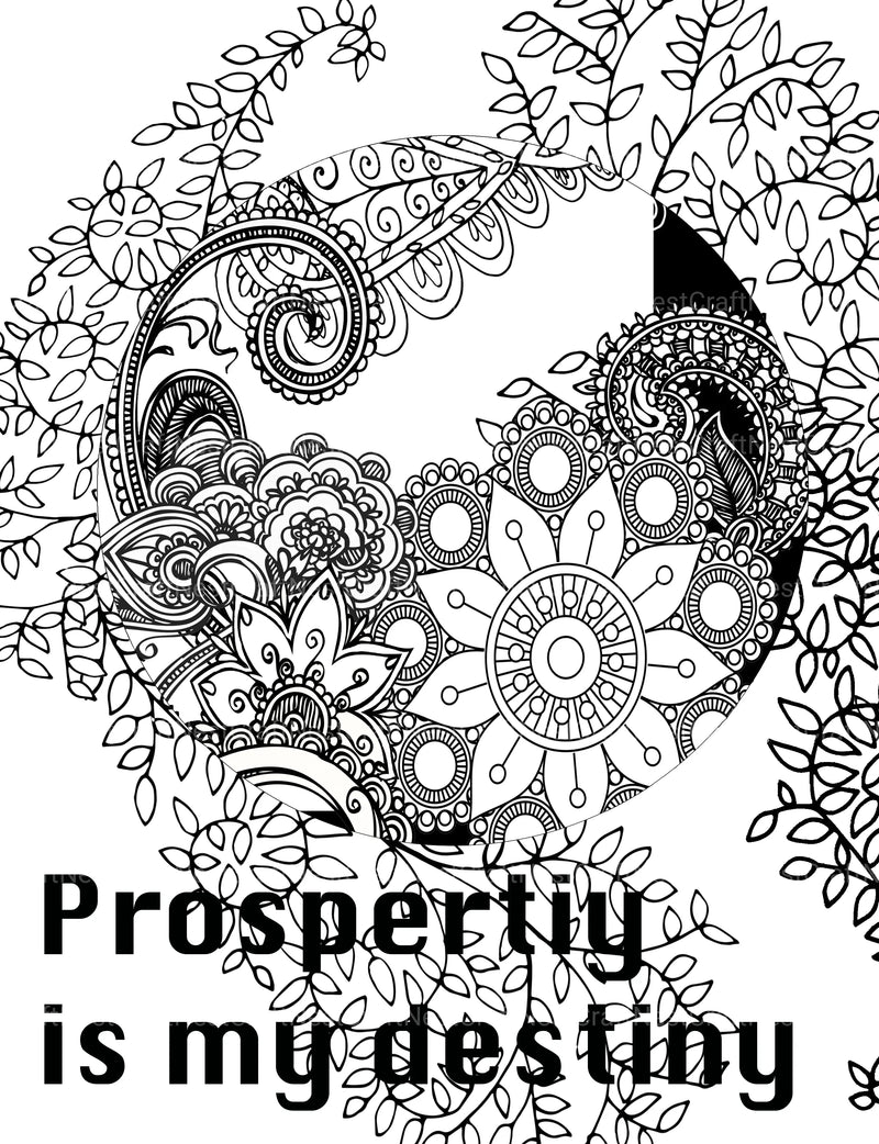 Colorist Heaven Affirmations Coloring Book - CraftNest - Digital Crafting and Art