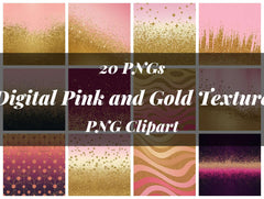 Digital Pink And Gold Texture Clipart - CraftNest - Digital Crafting and Art