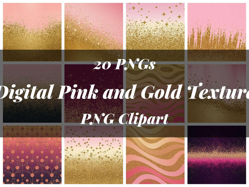 Digital Pink And Gold Texture Clipart - CraftNest - Digital Crafting and Art