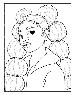 African Girl Coloring Book - CraftNest - Digital Crafting and Art