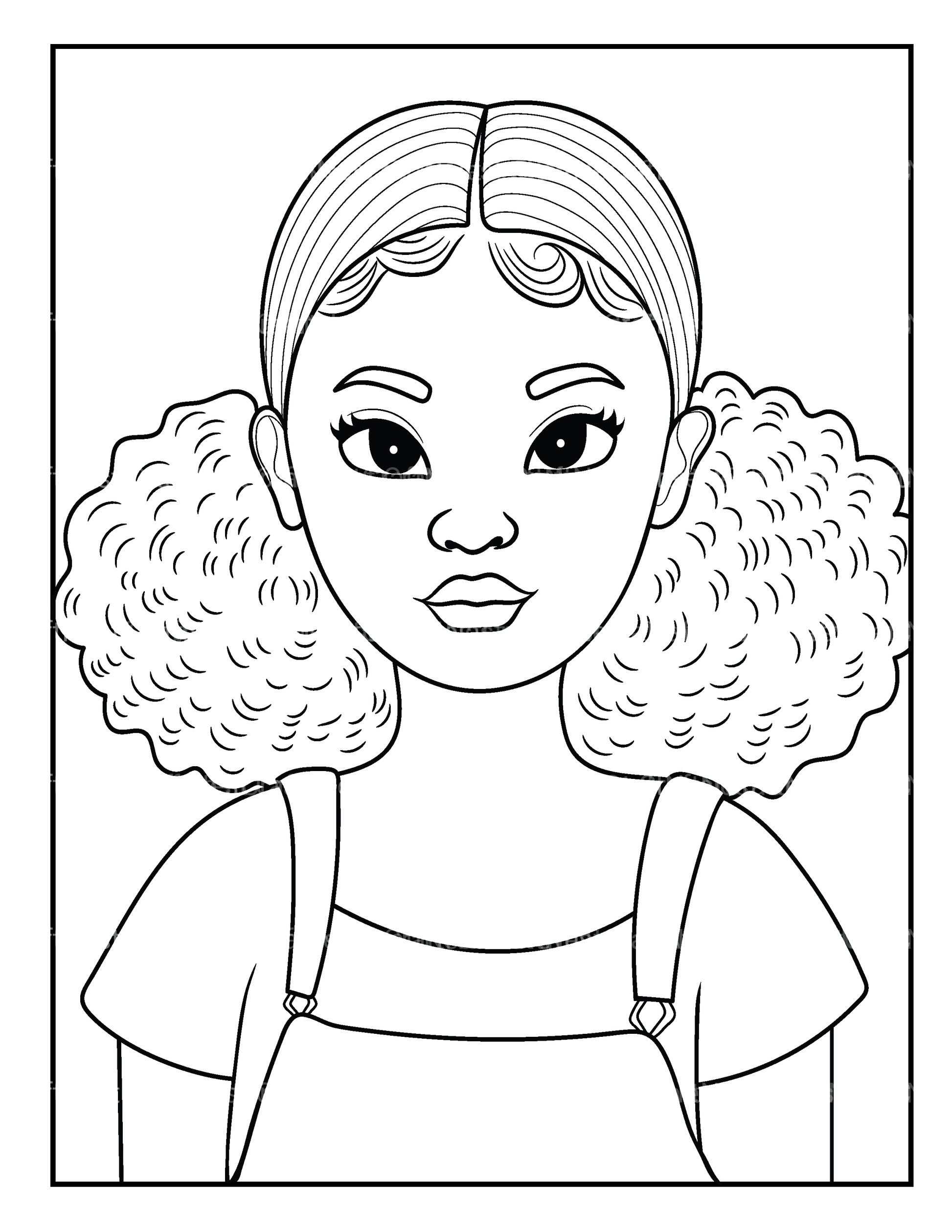 African Girl Coloring Book - CraftNest - Digital Crafting and Art