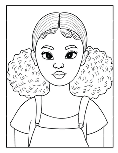 African Girl Coloring Book - CraftNest - Digital Crafting and Art
