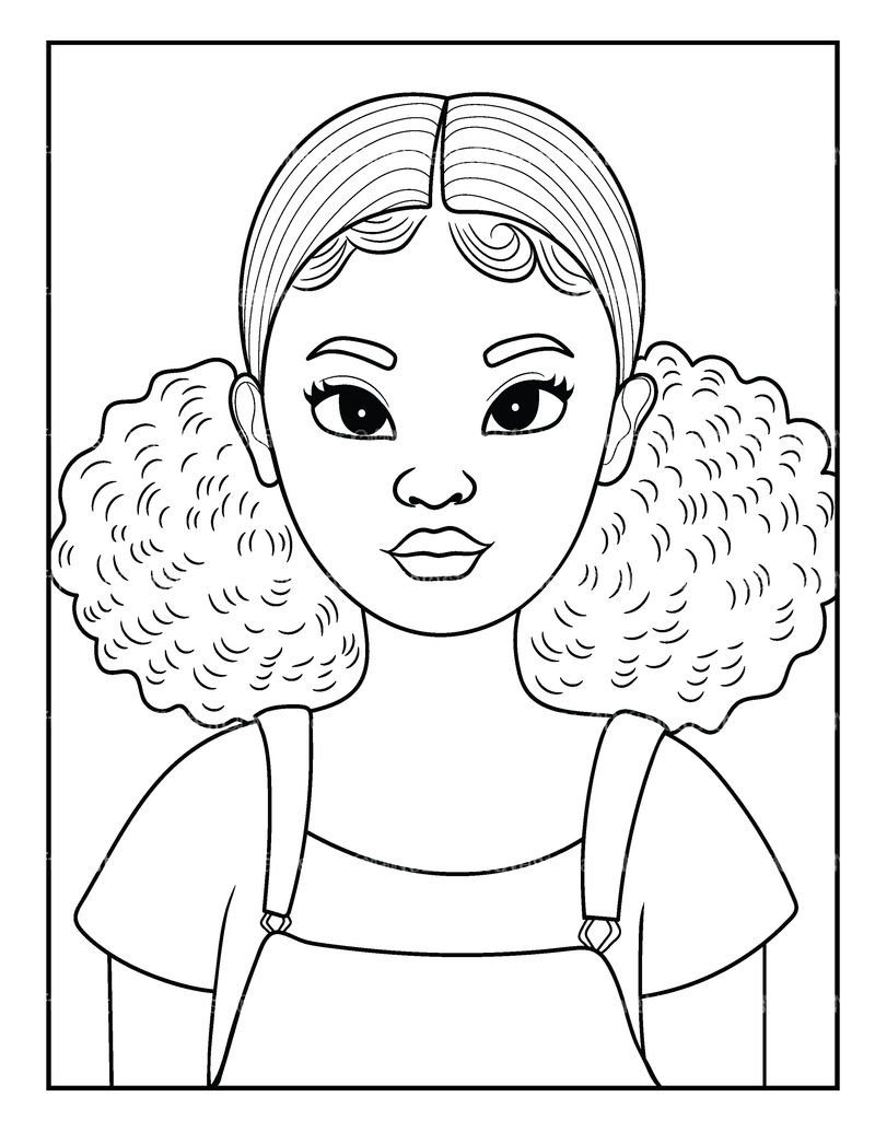 African Girl Coloring Book - CraftNest - Digital Crafting and Art
