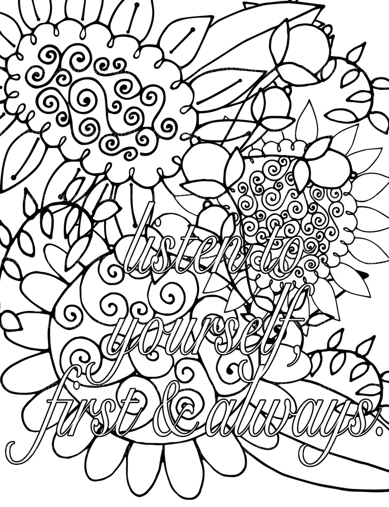 Colorist Heaven Affirmations Coloring Book - CraftNest - Digital Crafting and Art