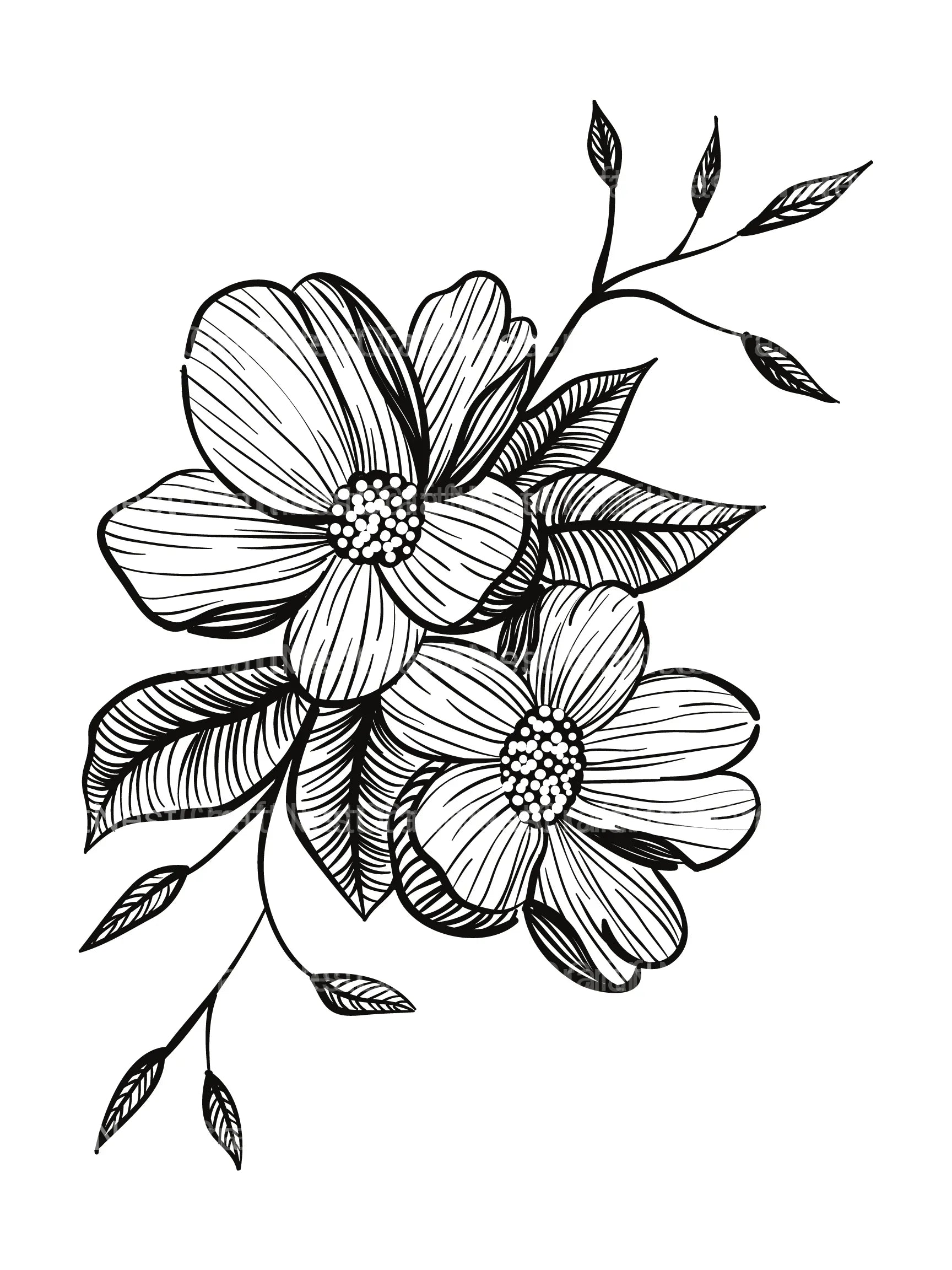 Floral Coloring Book - CraftNest - Digital Crafting and Art