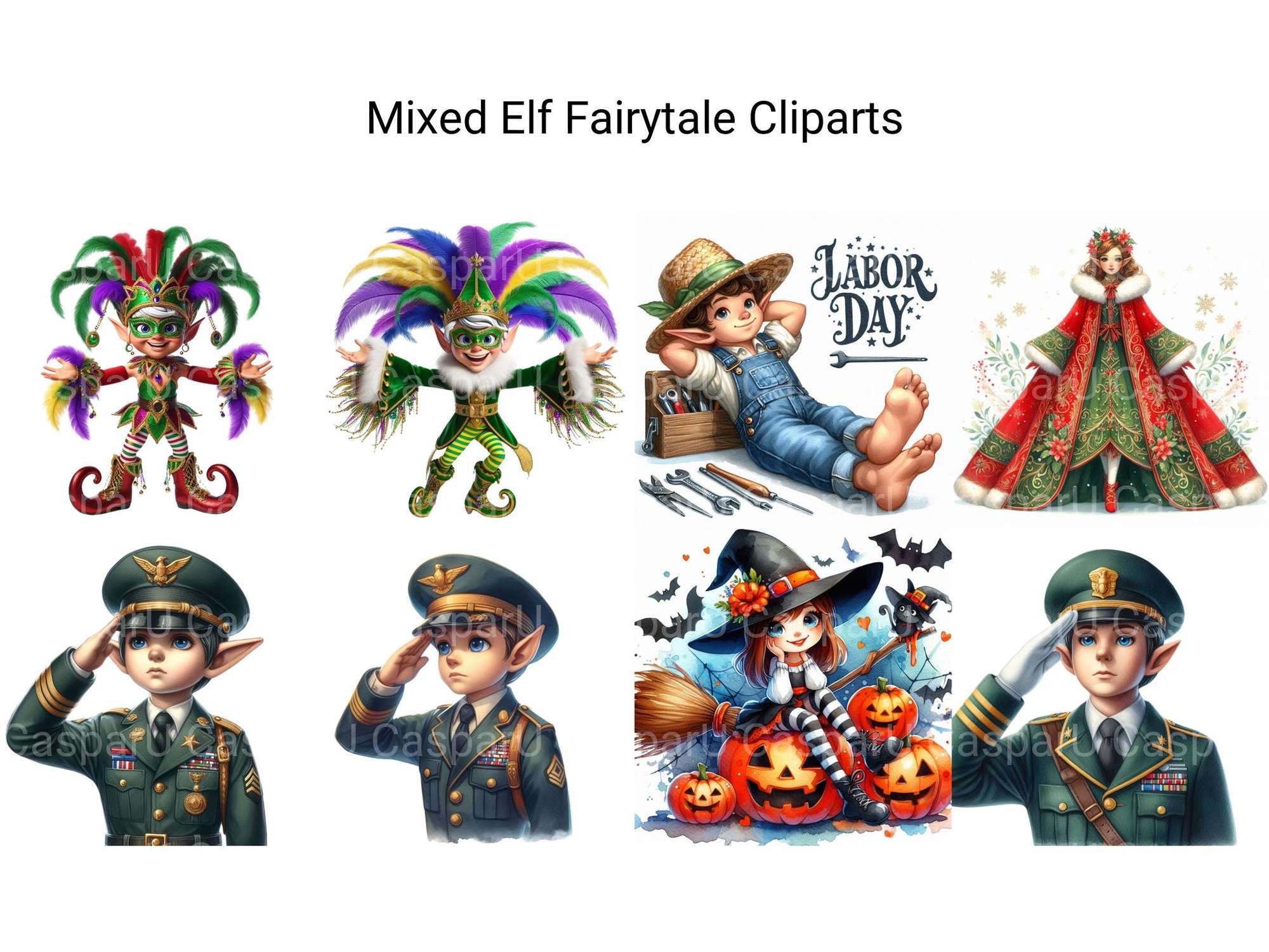 Mixed Elf Fairytale Clipart