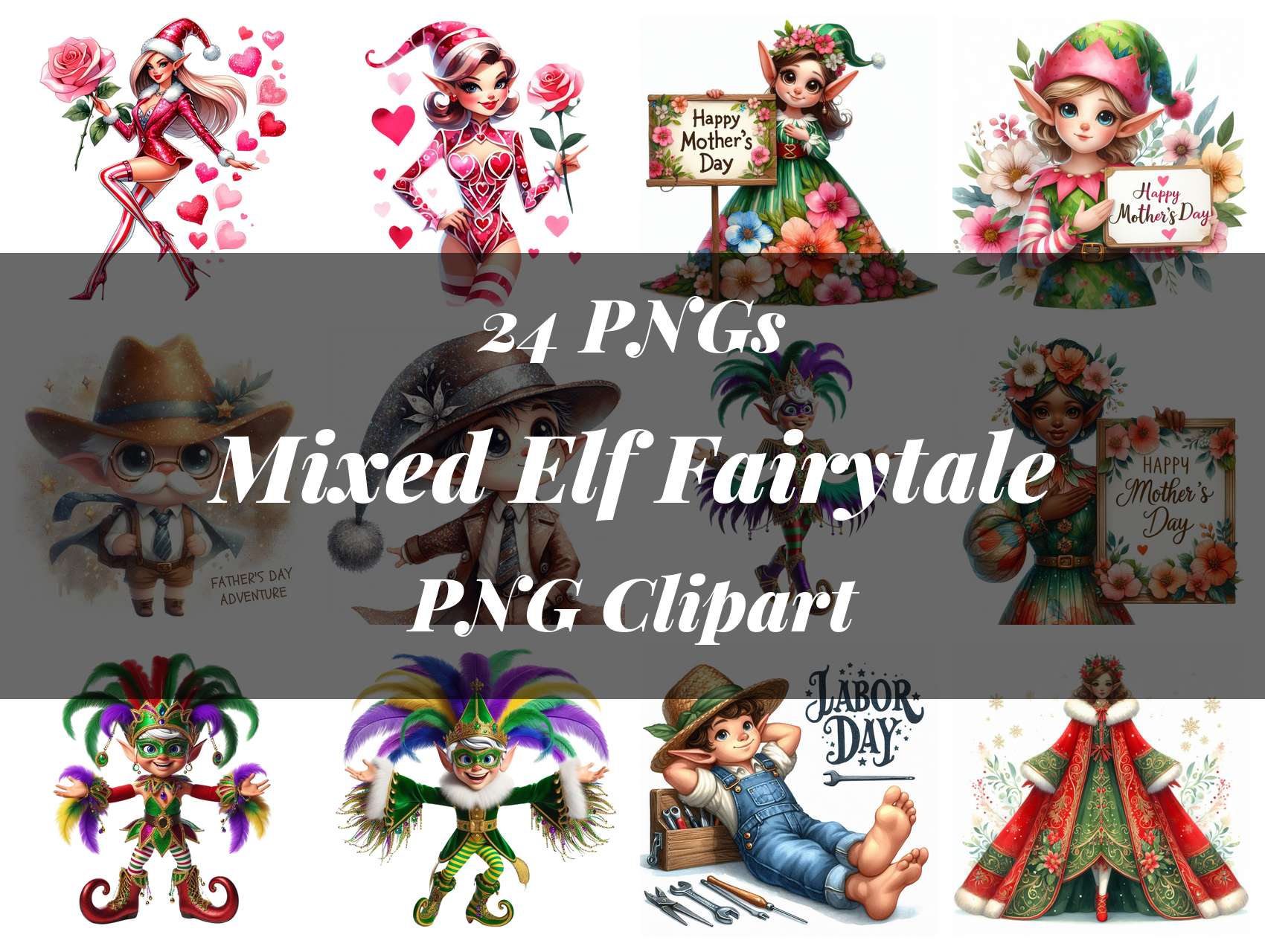 Mixed Elf Fairytale Clipart