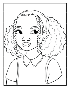 African Girl Coloring Book - CraftNest - Digital Crafting and Art
