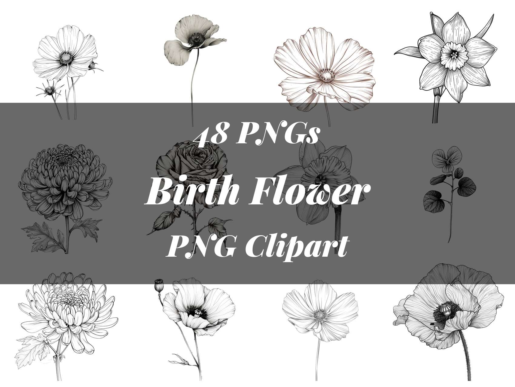 Birth Flower Clipart
