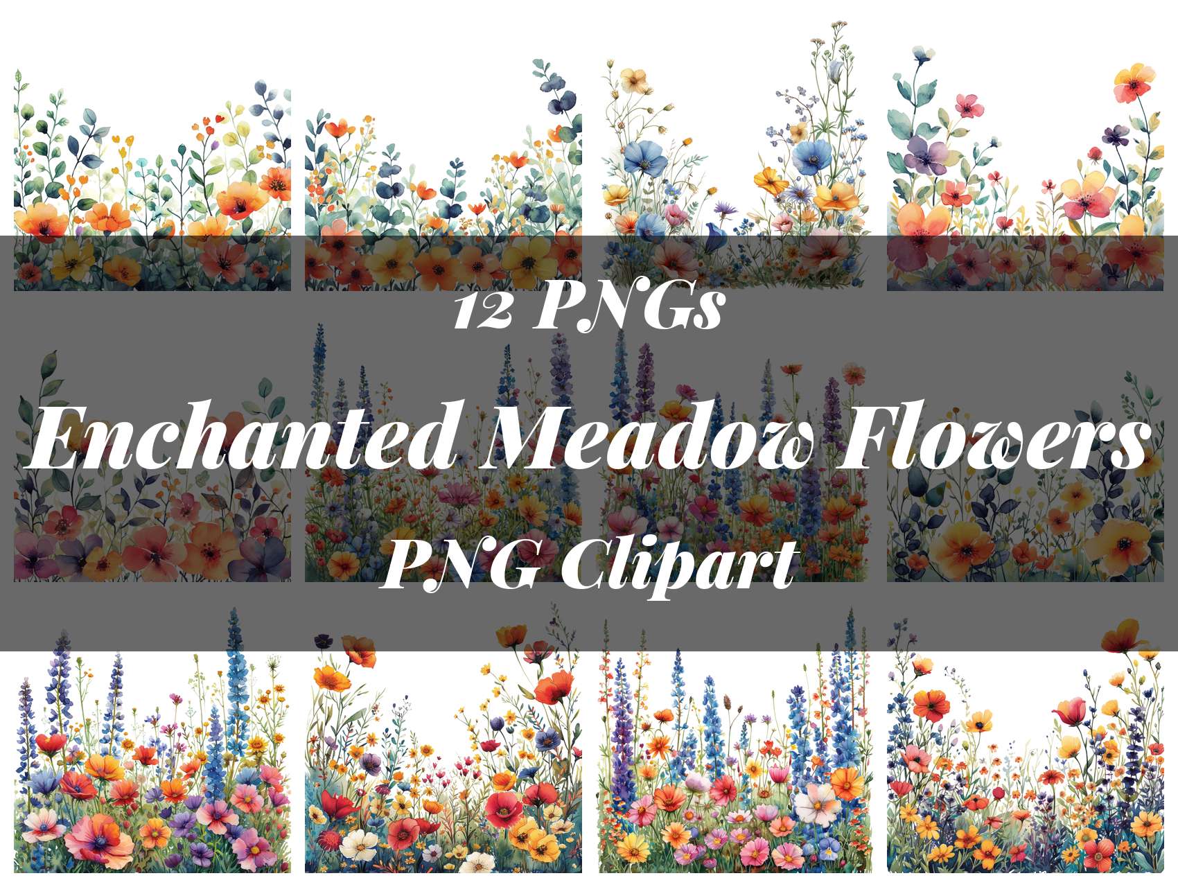 Enchanted Meadow Flowers Clipart