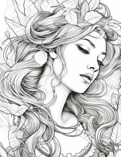 Femme Portrait Coloring Book - CraftNest - Digital Crafting and Art