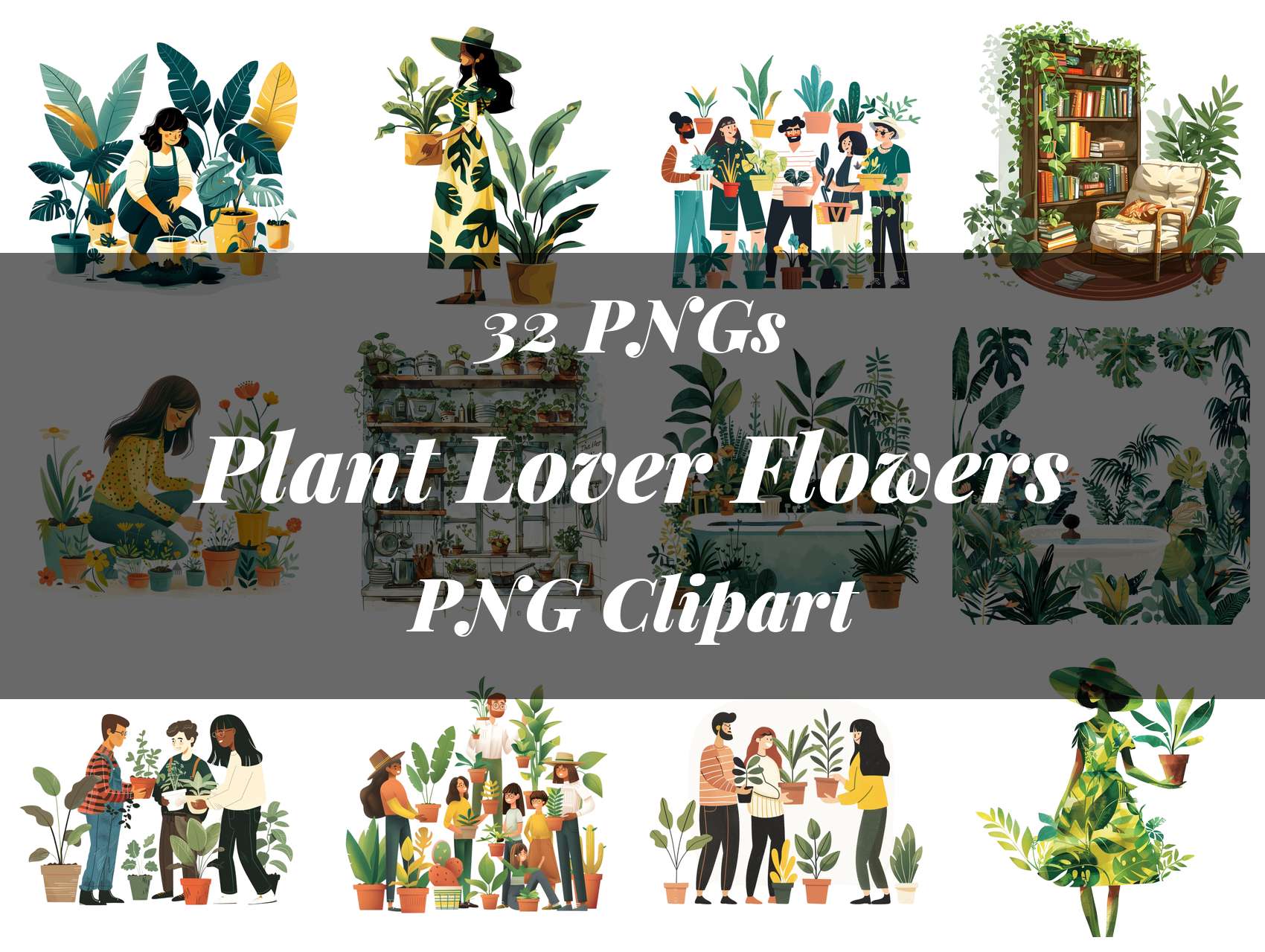 Plant Lover Flowers Clipart