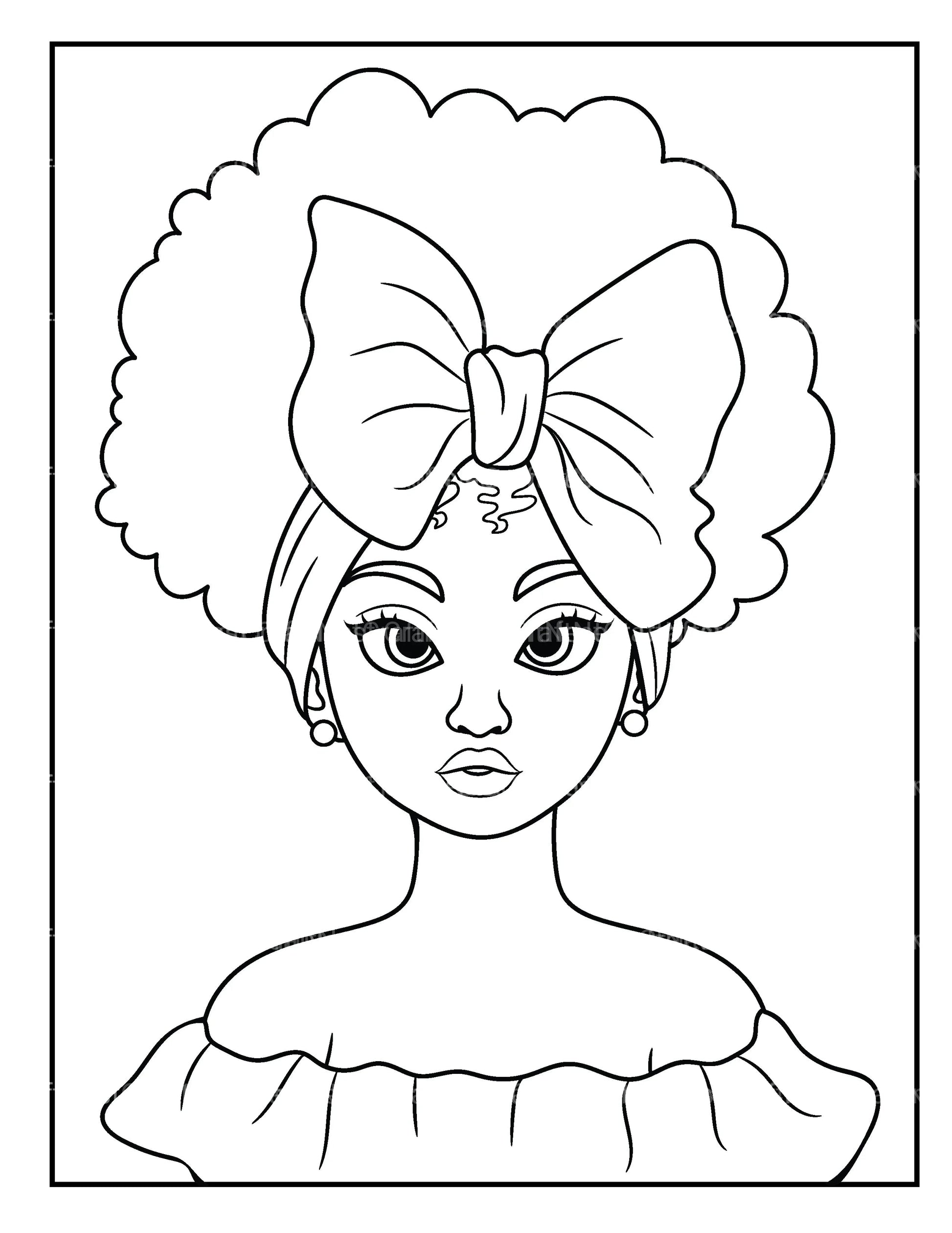African Women Coloring Book - CraftNest - Digital Crafting and Art