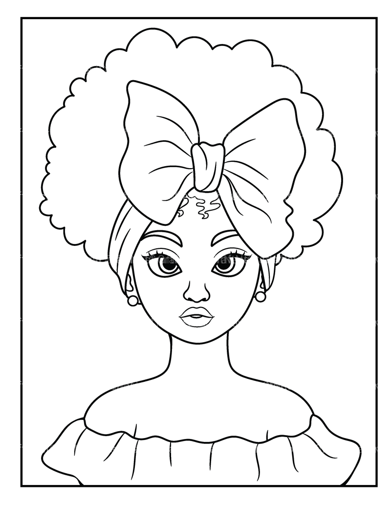 African Women Coloring Book - CraftNest - Digital Crafting and Art