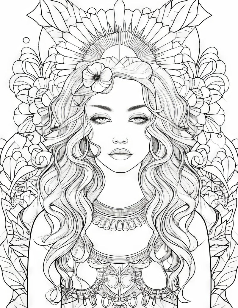 Femme Coloring Book - CraftNest - Digital Crafting and Art