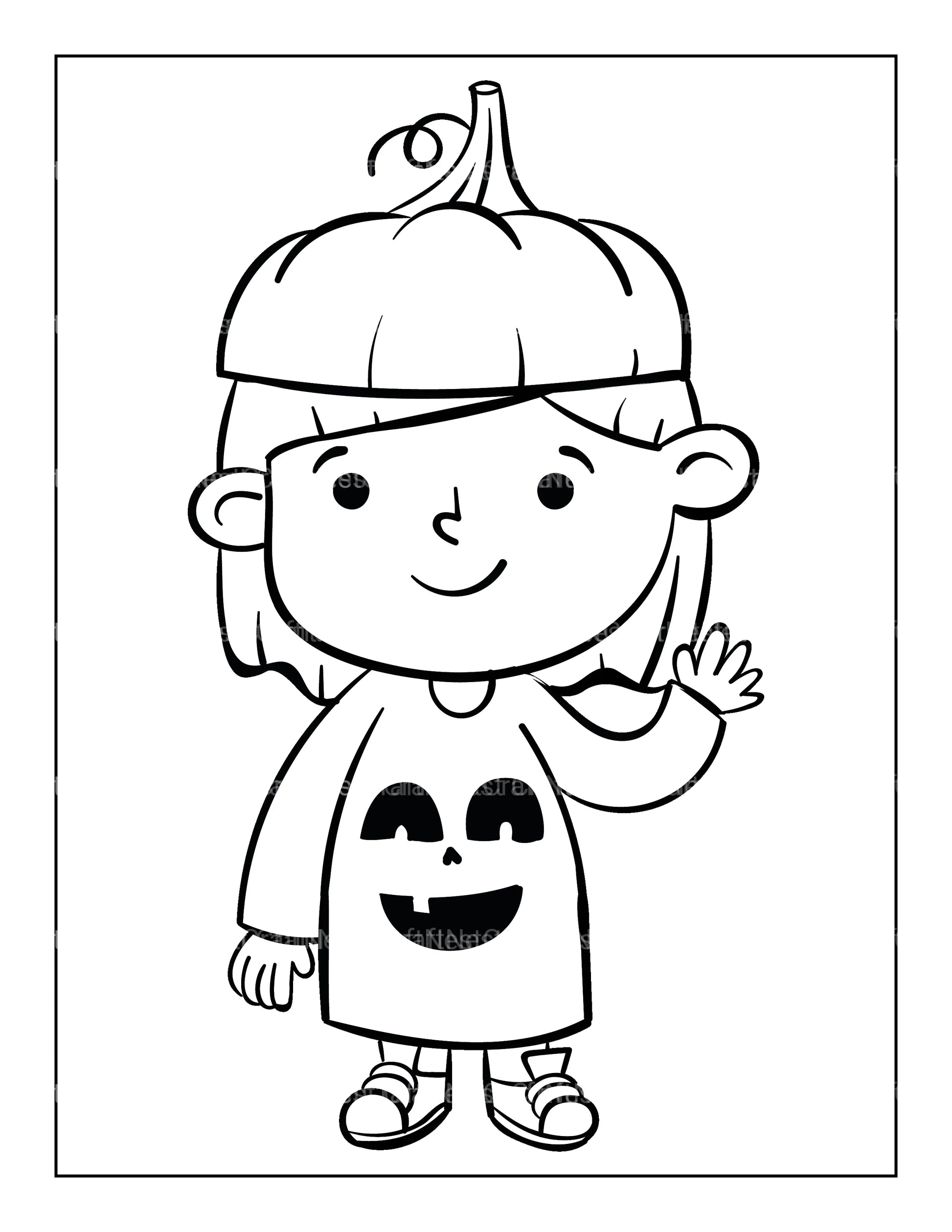Kids Halloween Coloring Book 8 - CraftNest - Digital Crafting and Art
