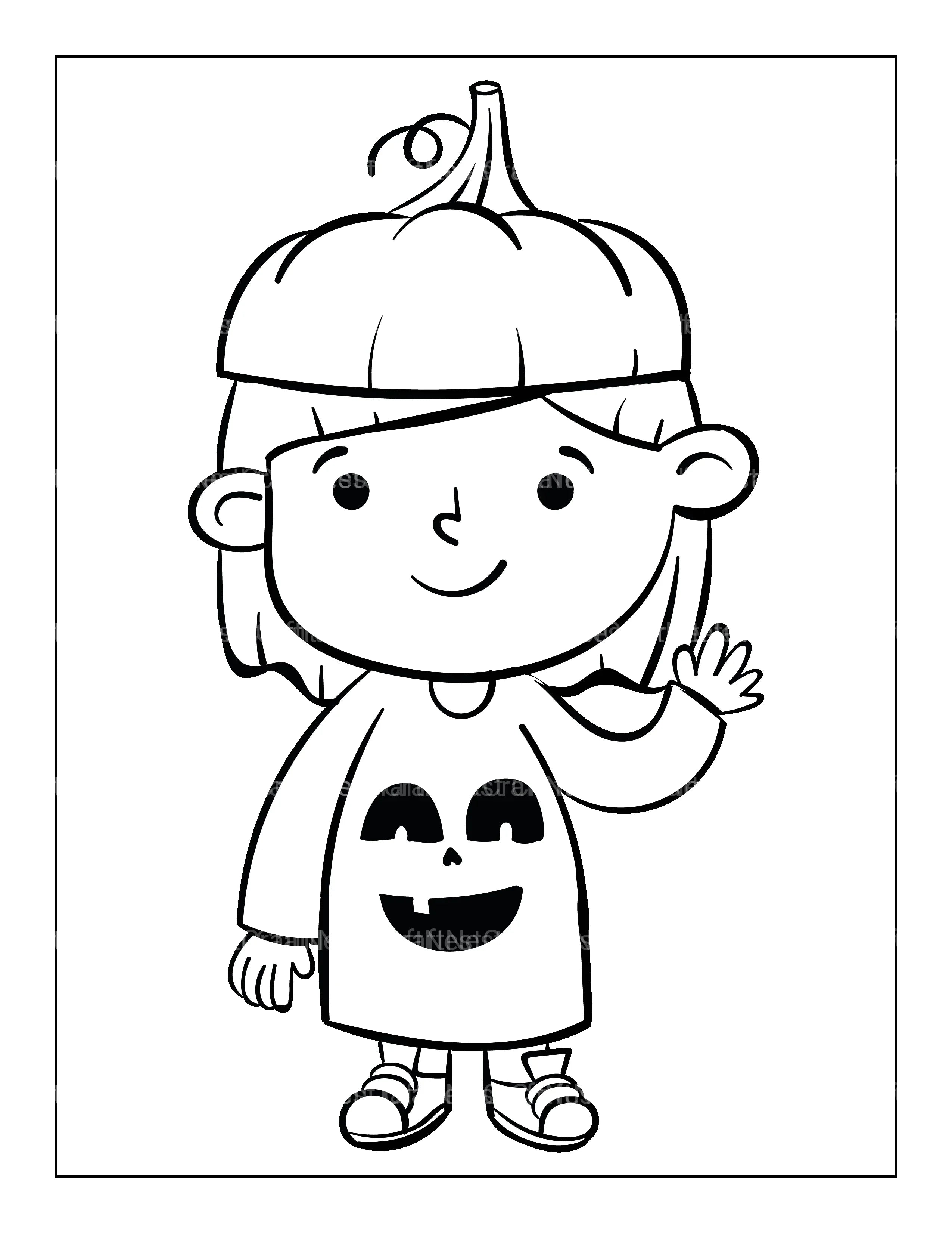Kids Halloween Coloring Book 8 - CraftNest - Digital Crafting and Art