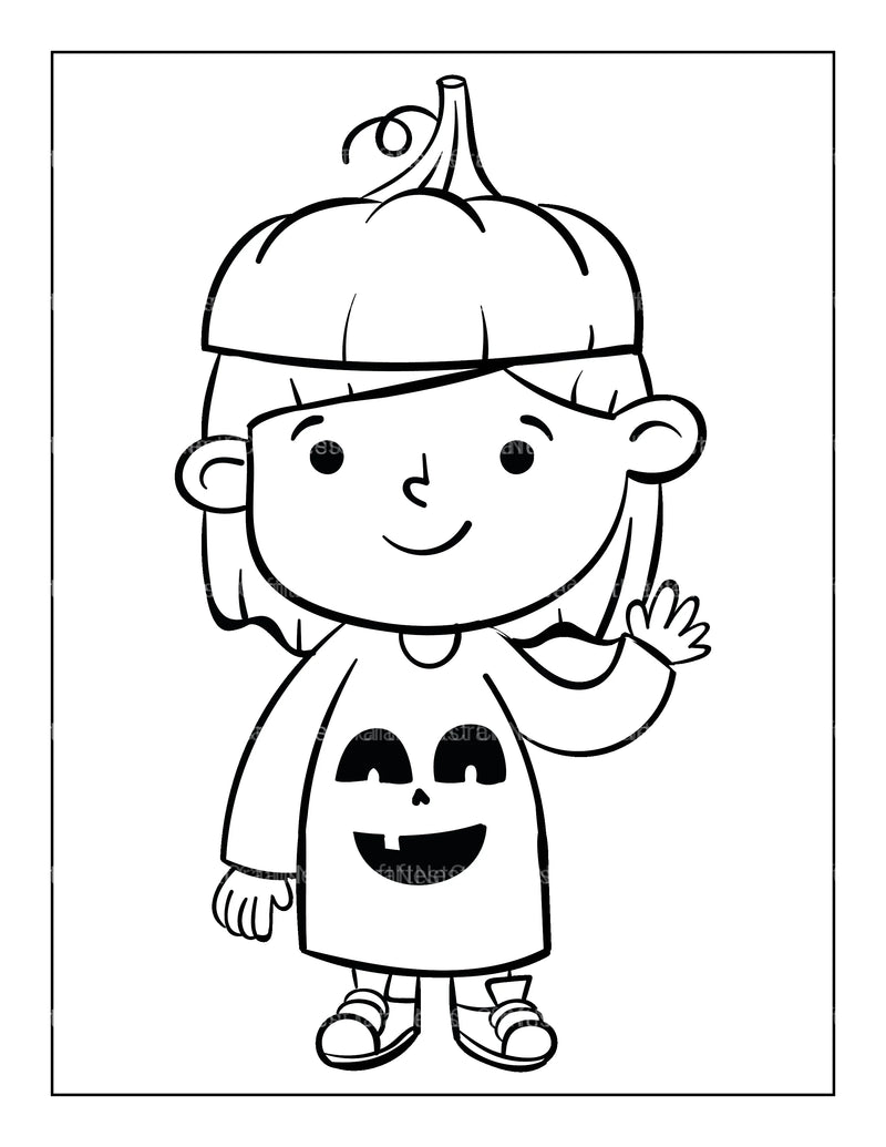 Kids Halloween Coloring Book 8 - CraftNest - Digital Crafting and Art