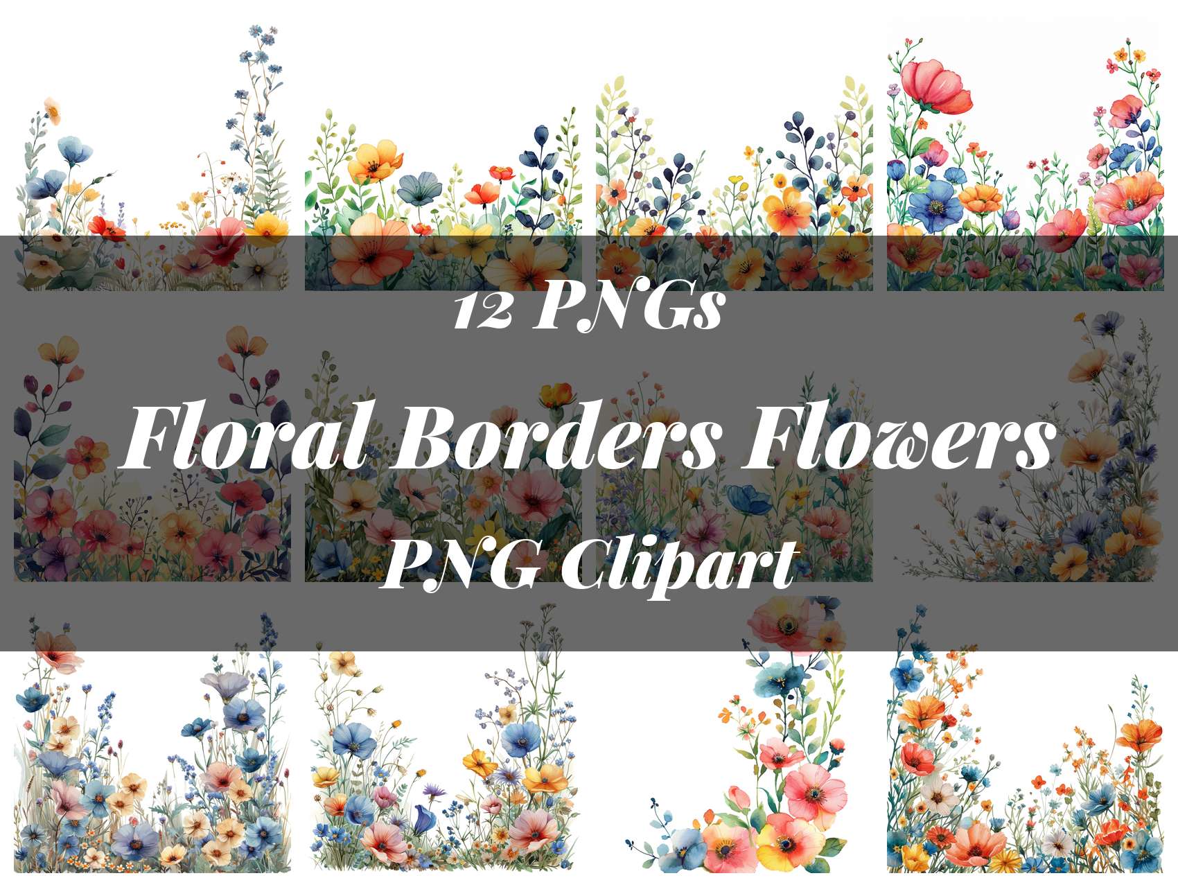 Floral Borders Flowers Clipart