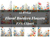 Floral Borders Flowers Clipart