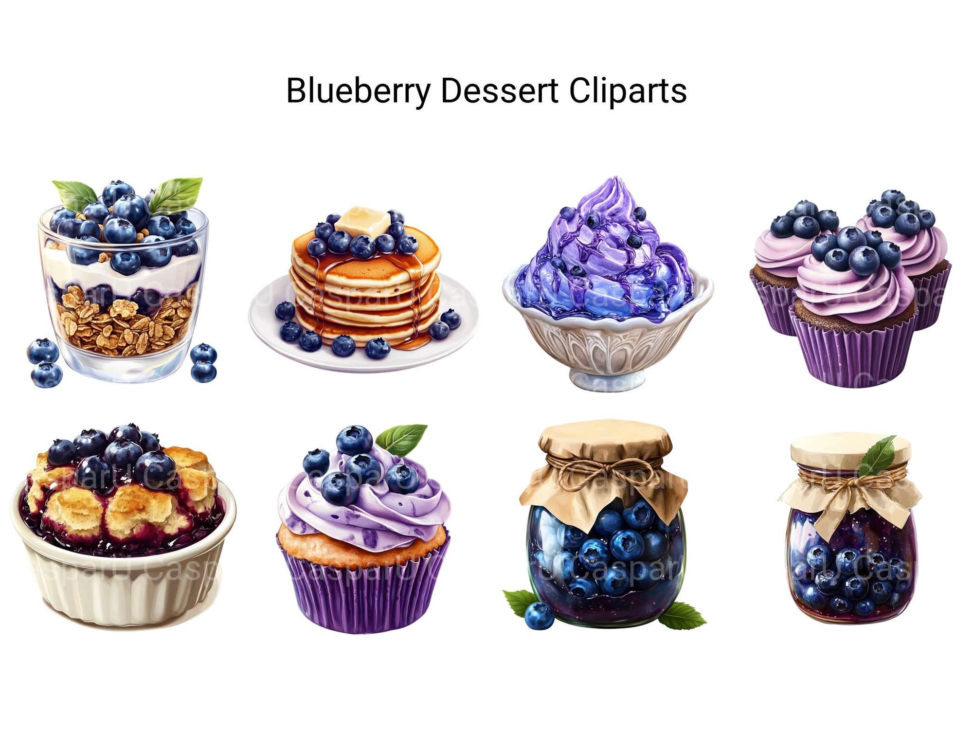 Blueberry Dessert Clipart