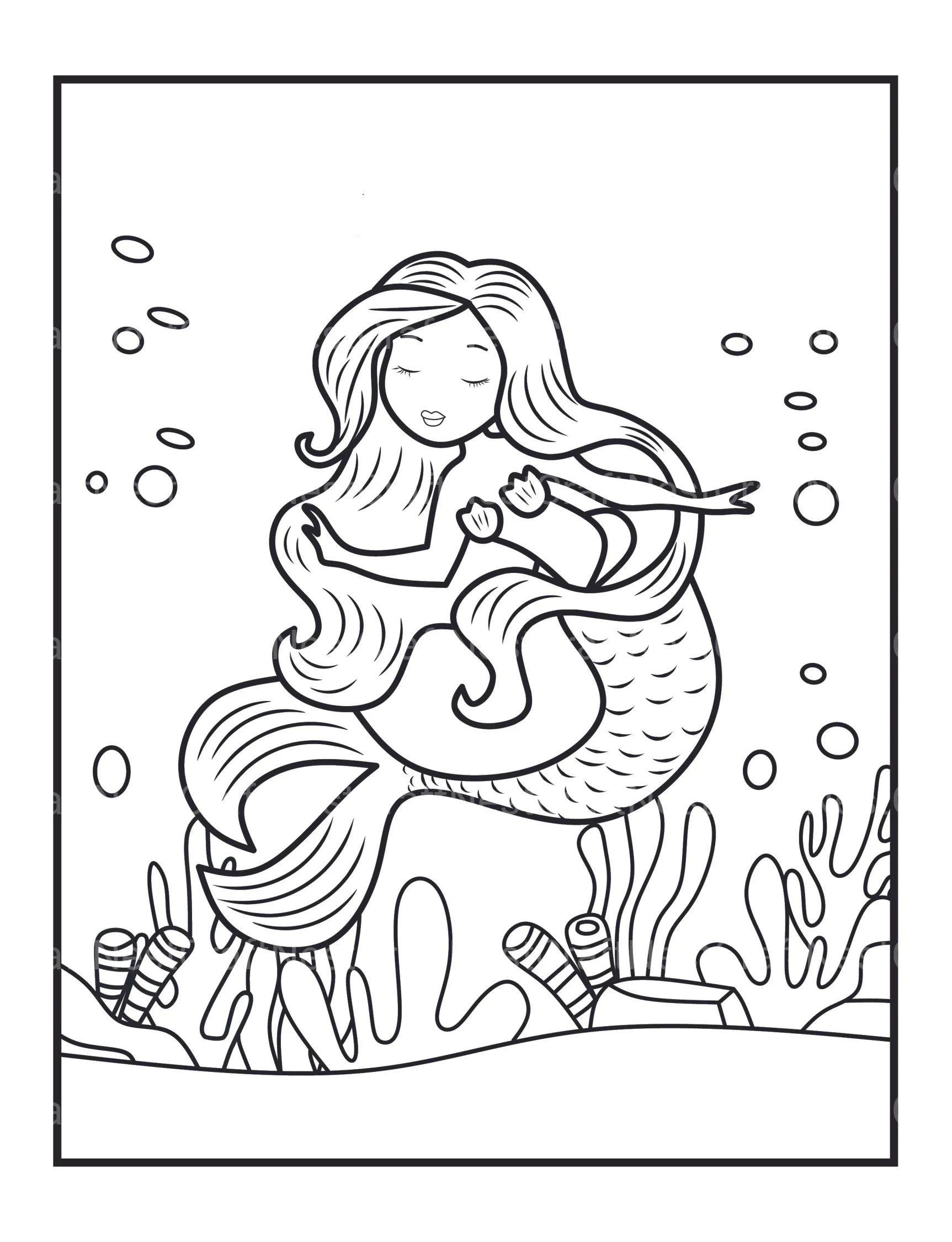 Mermaids Coloring Book - CraftNest - Digital Crafting and Art