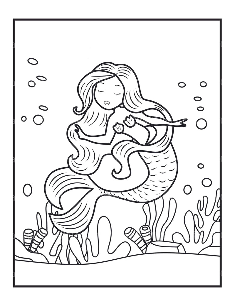 Mermaids Coloring Book - CraftNest - Digital Crafting and Art