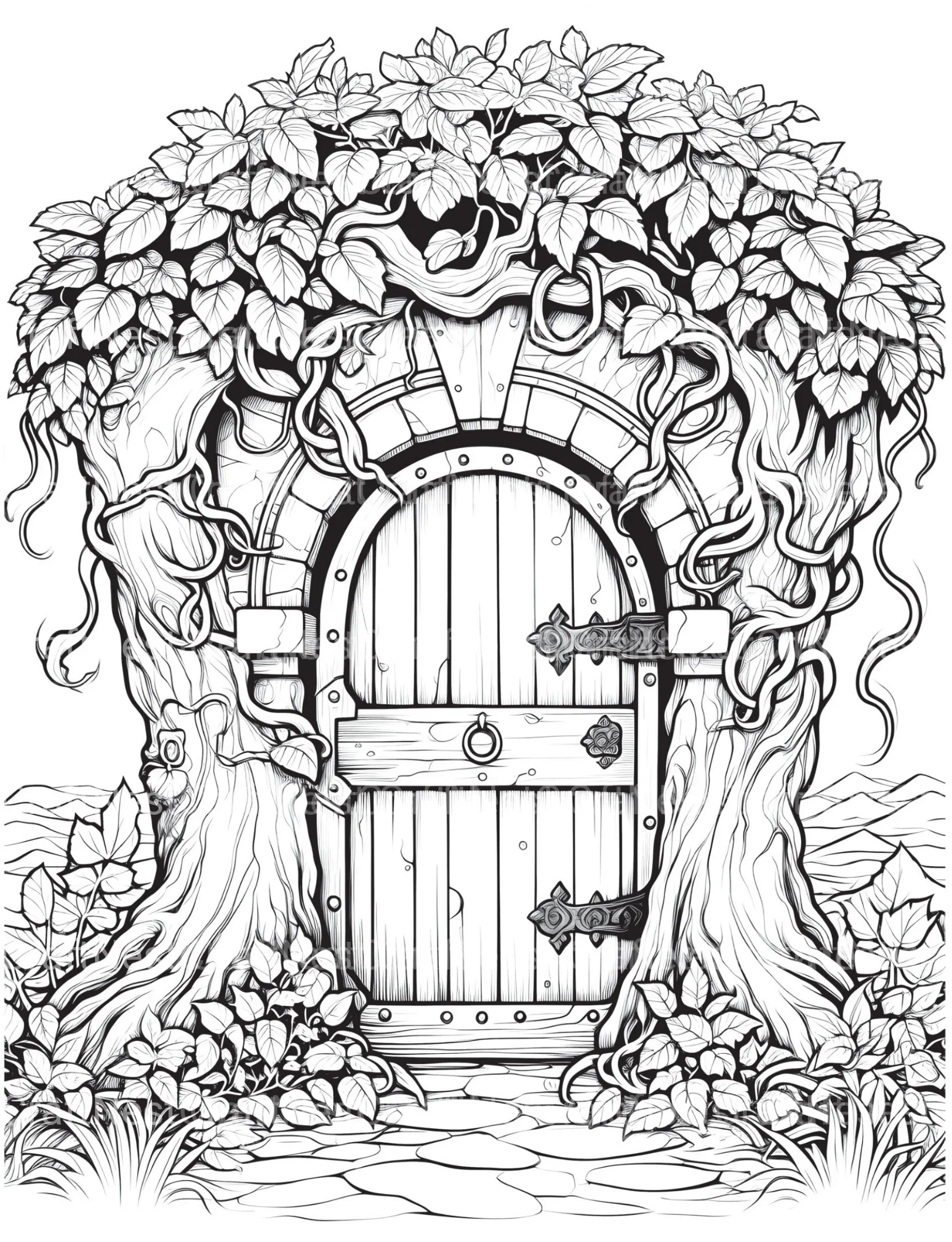 Blooming Door Coloring Book - CraftNest - Digital Crafting and Art