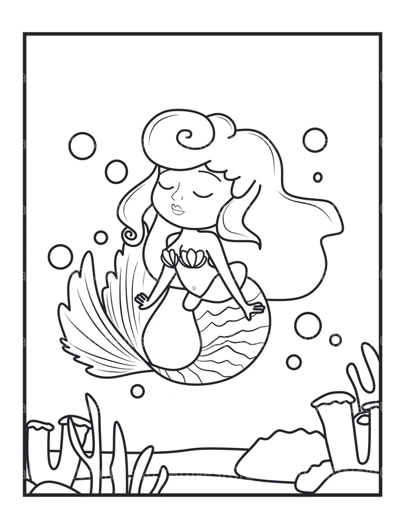 Mermaids Coloring Book - CraftNest - Digital Crafting and Art