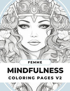 Femme Portrait Coloring Book - CraftNest - Digital Crafting and Art