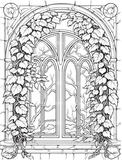 Blooming Window Coloring Book - CraftNest - Digital Crafting and Art