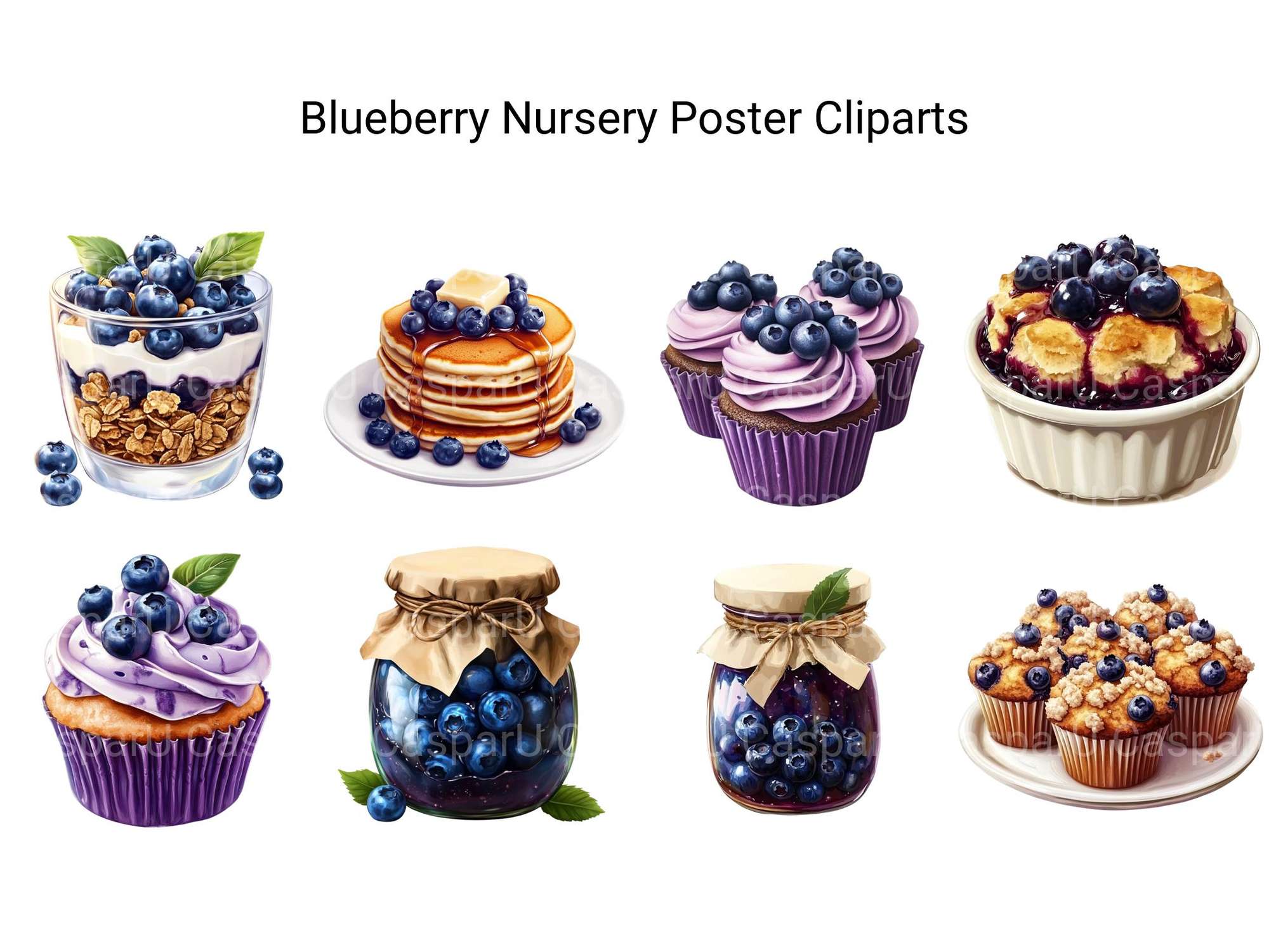 Blueberry Nursery Poster Clipart