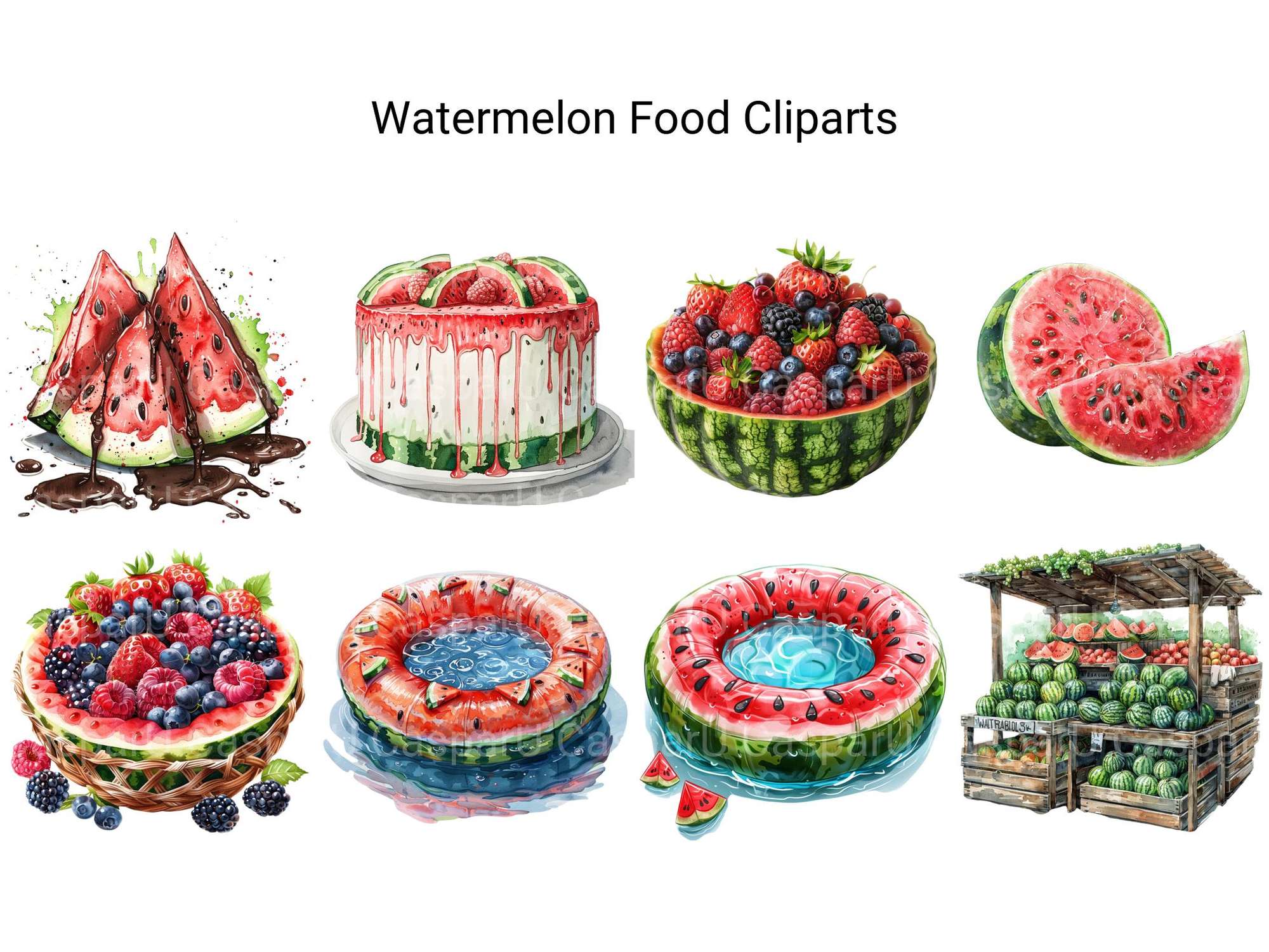 Watermelon Food Clipart