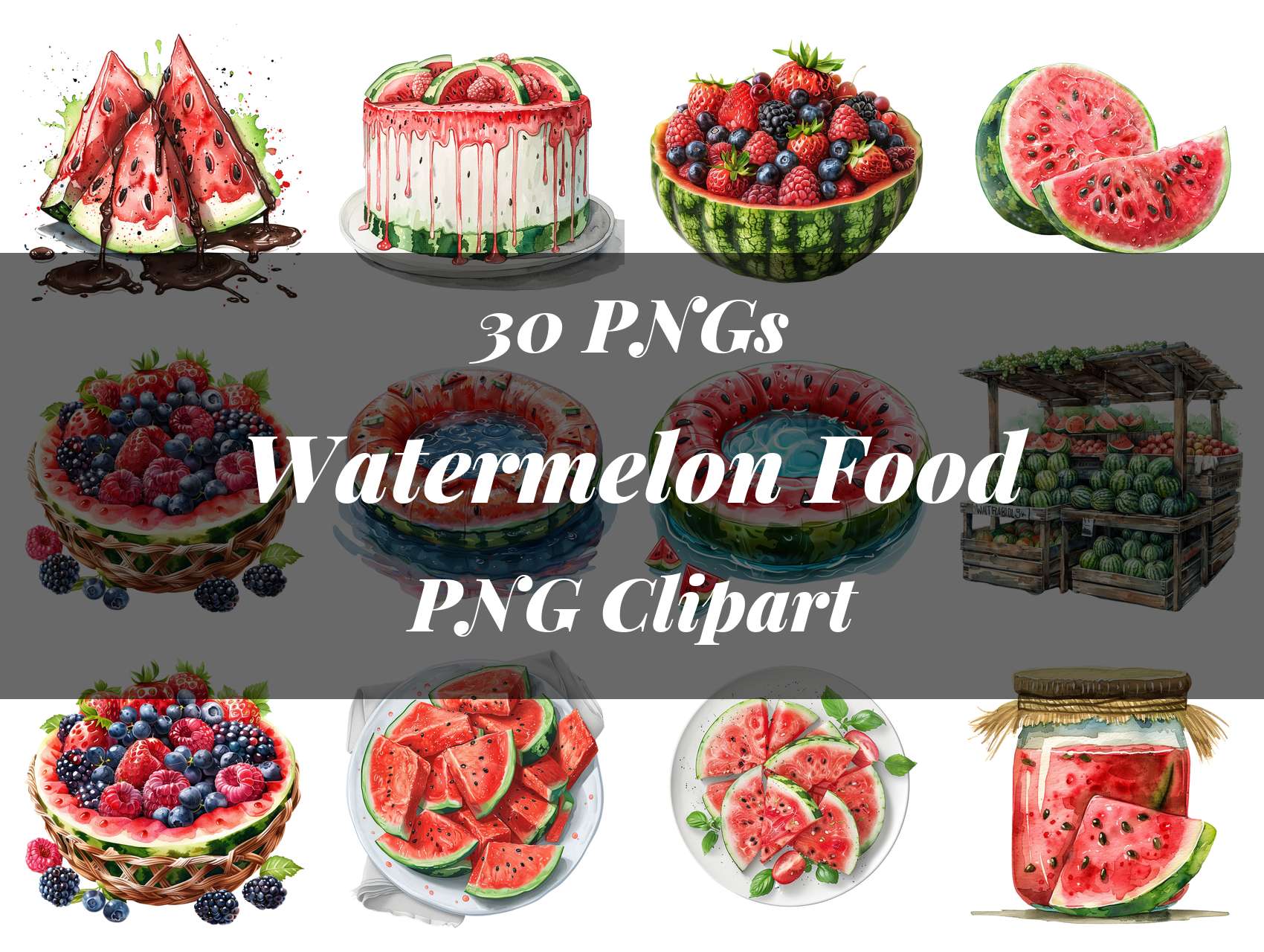 Watermelon Food Clipart