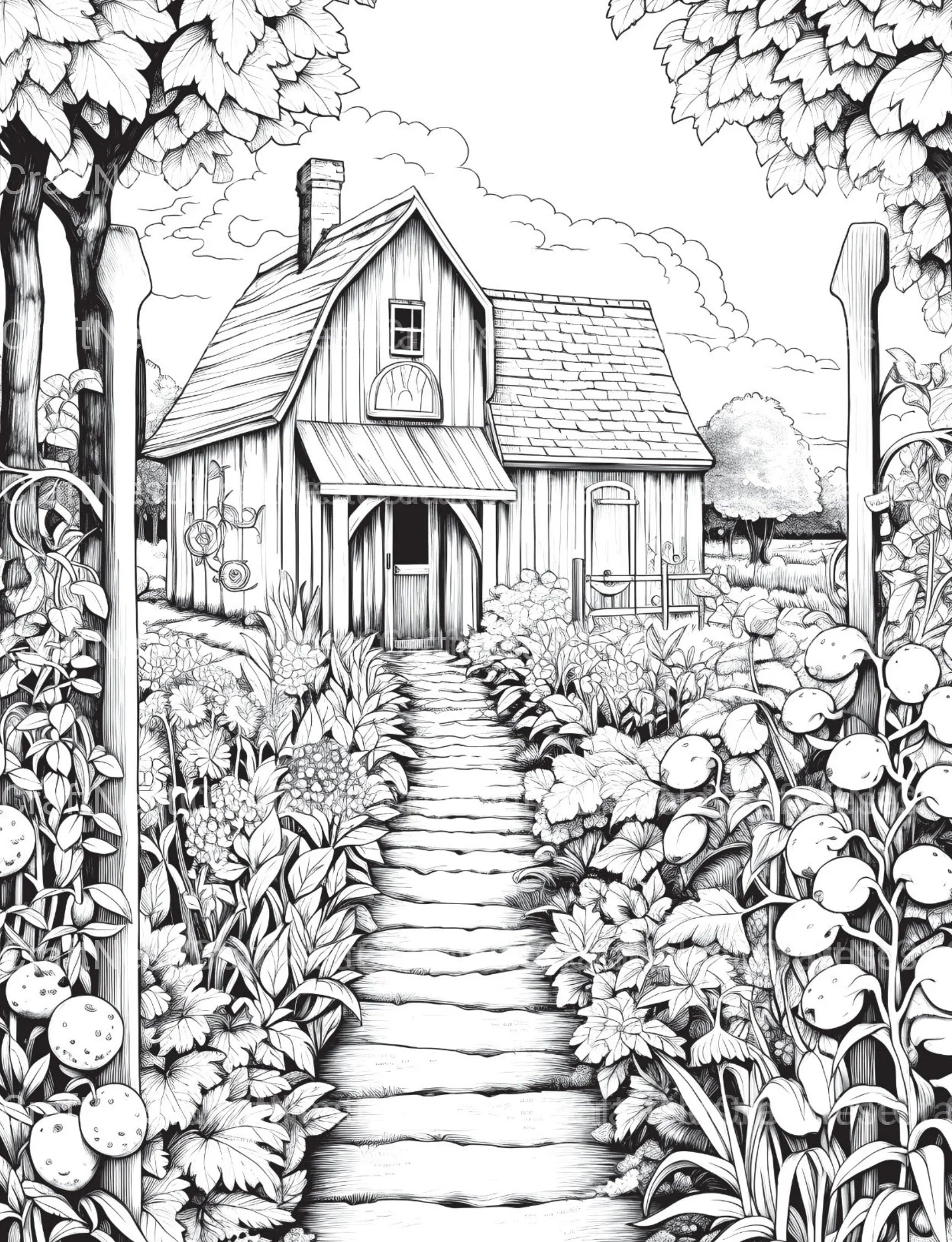 Farmers Garden Coloring Book 2 - CraftNest - Digital Crafting and Art