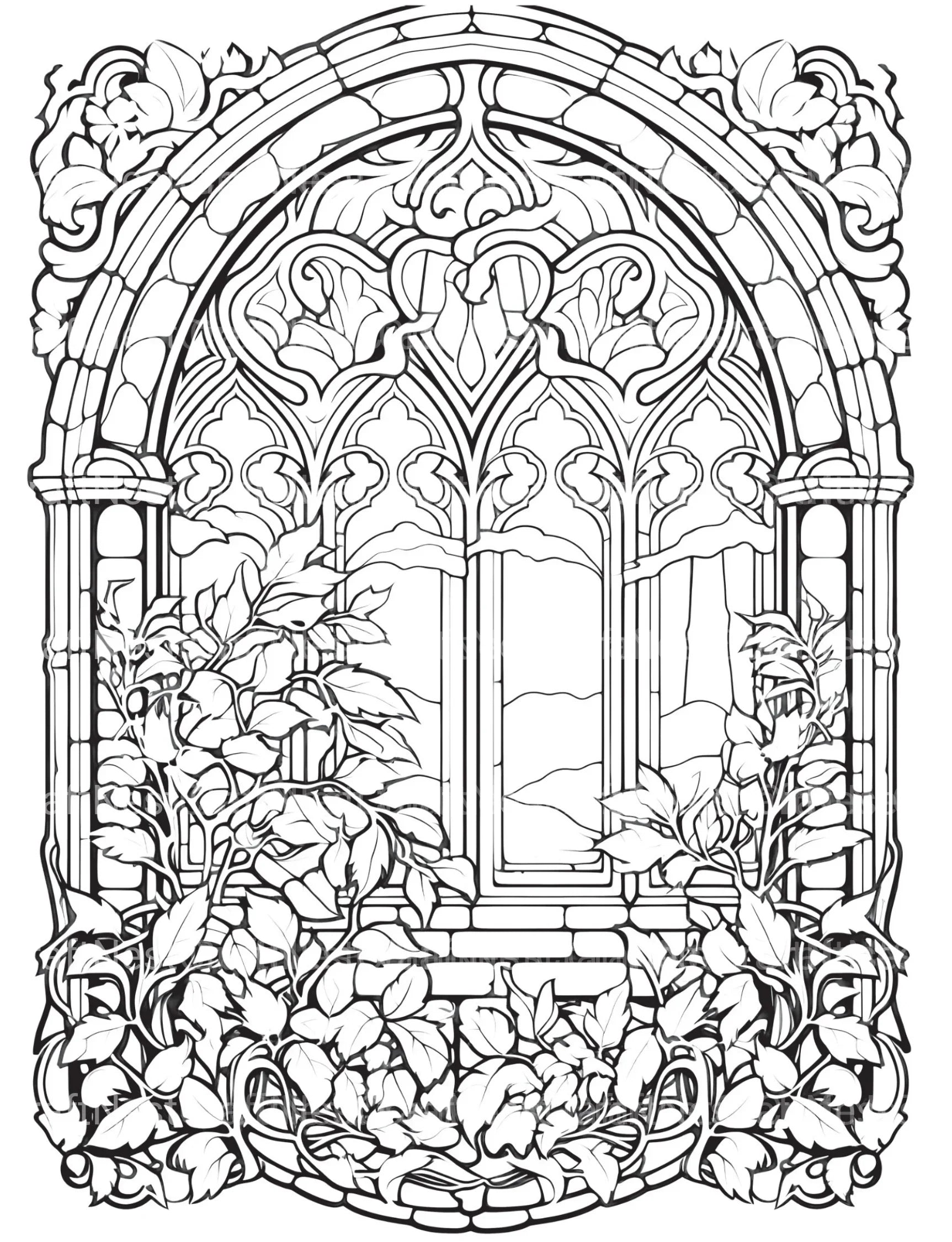 Blooming Window Coloring Book - CraftNest - Digital Crafting and Art