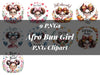 Afro Bun Girl Clipart