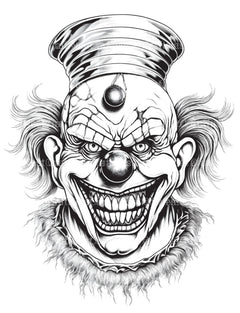 Evil Clowns Coloring Book - CraftNest - Digital Crafting and Art