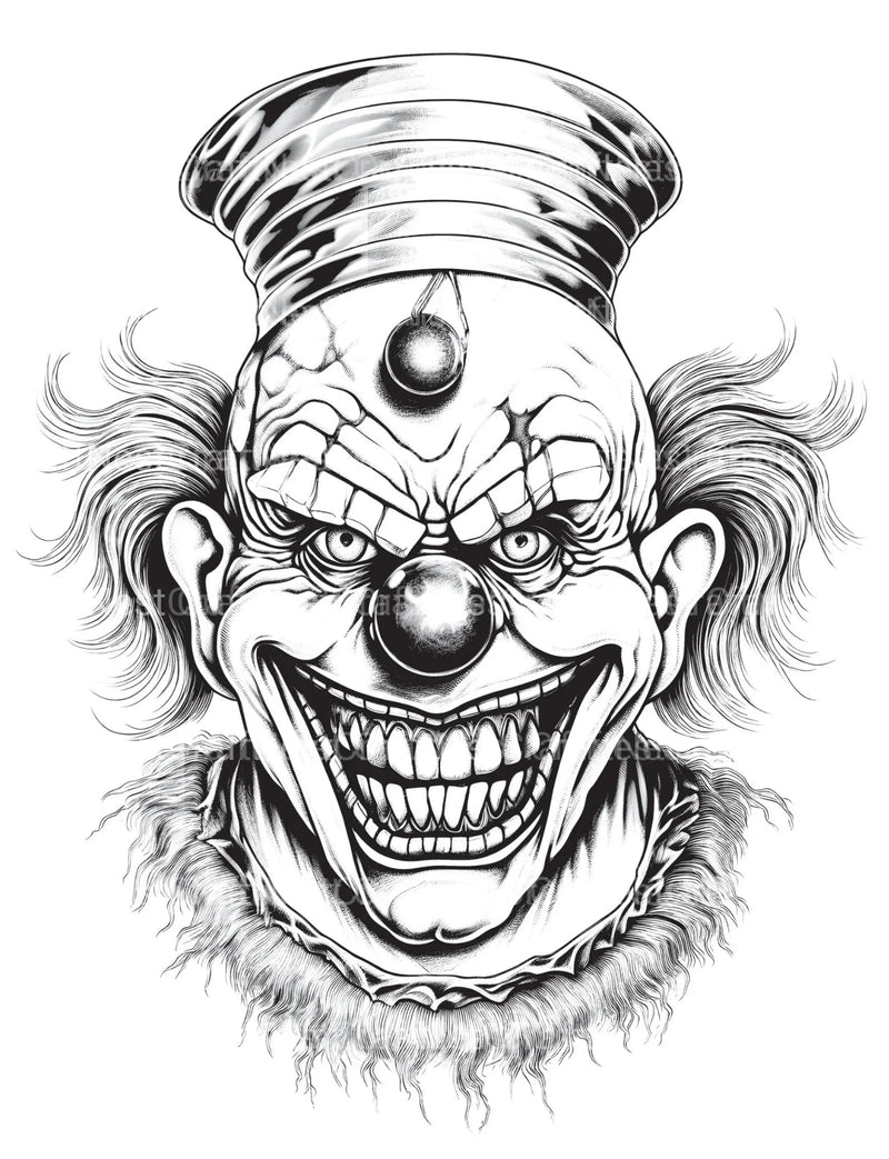 Evil Clowns Coloring Book - CraftNest - Digital Crafting and Art