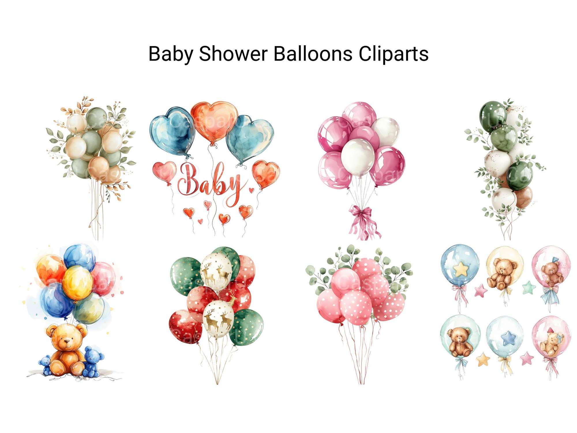 Baby Shower Balloons Clipart