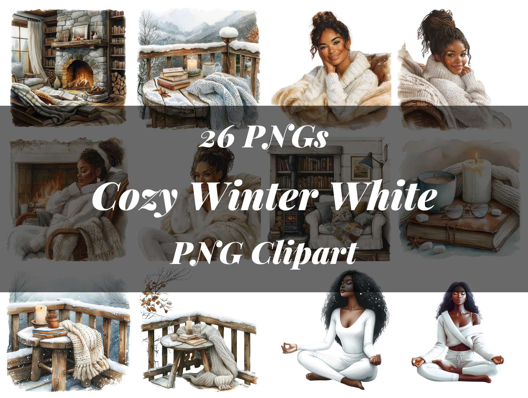 Cozy Winter White Clipart