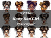Messy Bun Girl Clipart