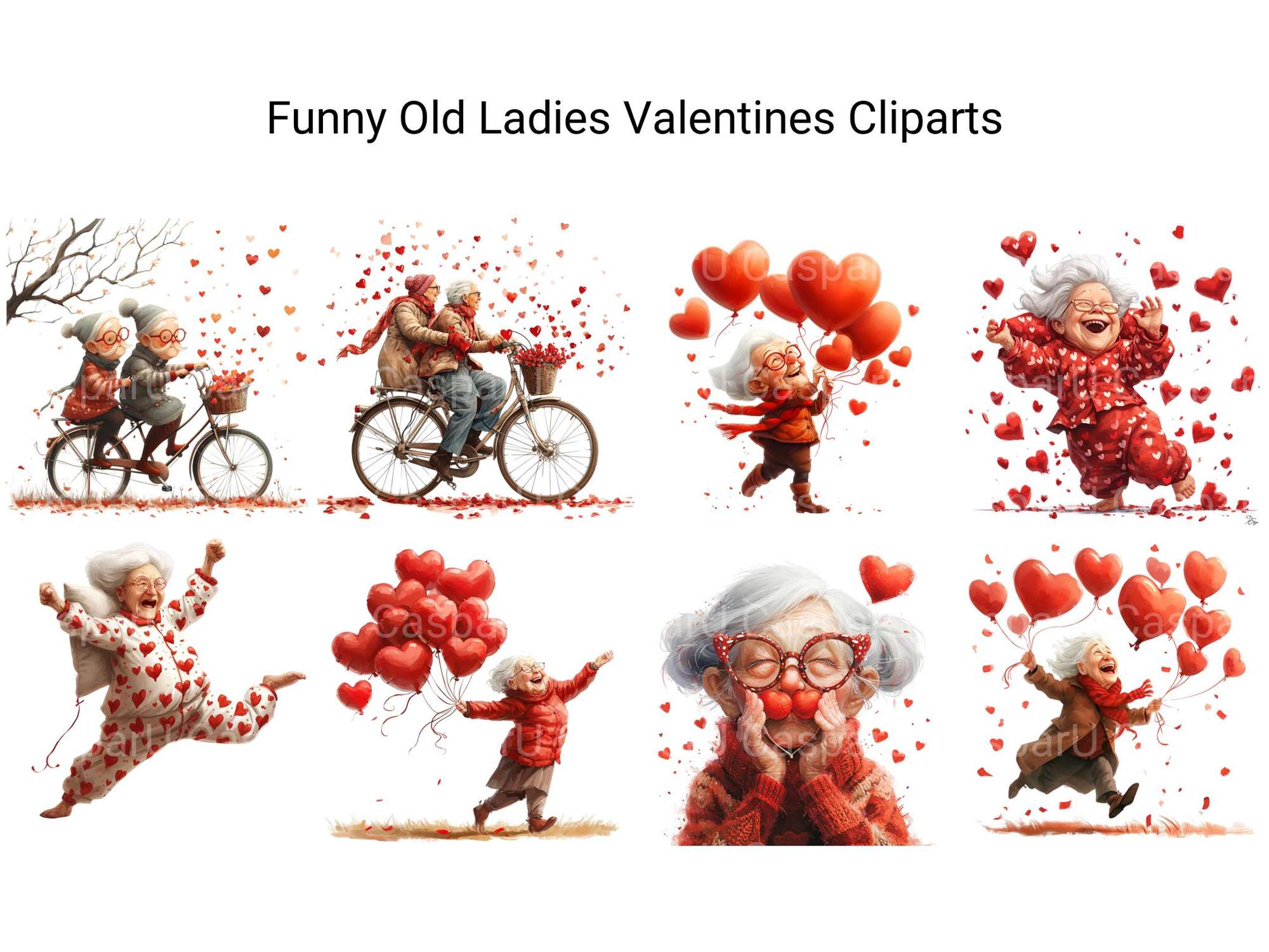 Funny Old Ladies Valentines Clipart