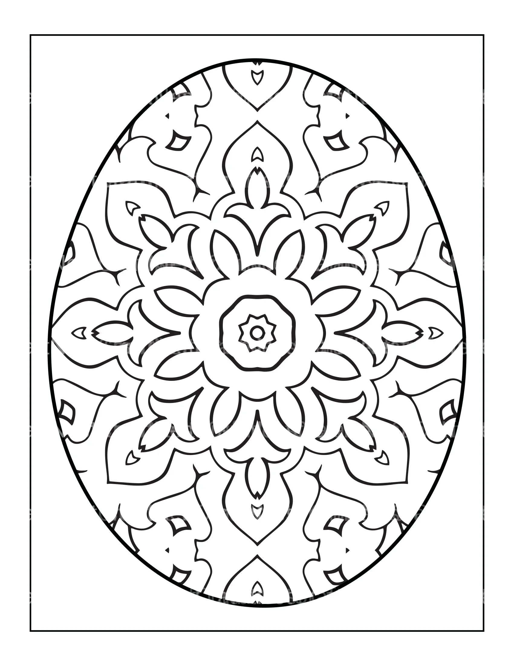 Kids Easter Mandala Coloring Book