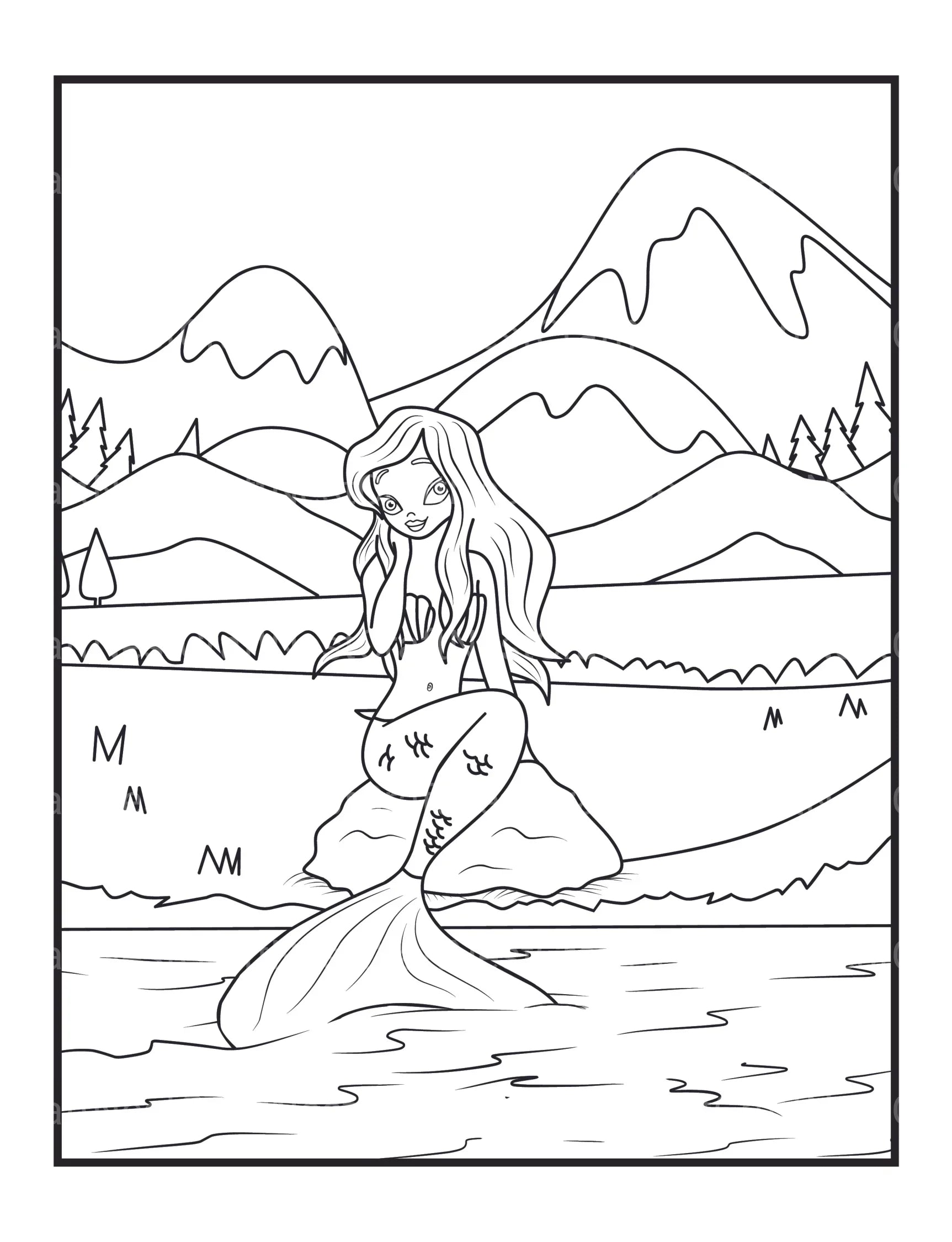 Mermaids Coloring Book - CraftNest - Digital Crafting and Art
