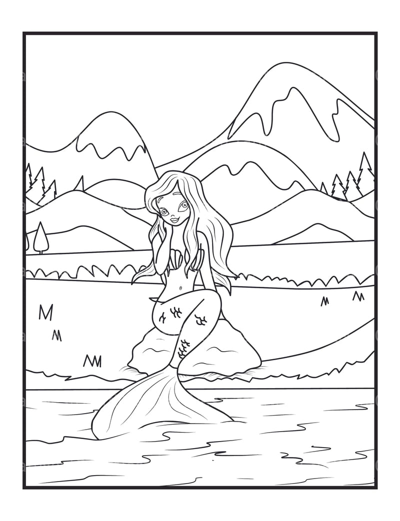 Mermaids Coloring Book - CraftNest - Digital Crafting and Art