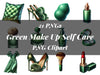Green Make Up Self Care Clipart