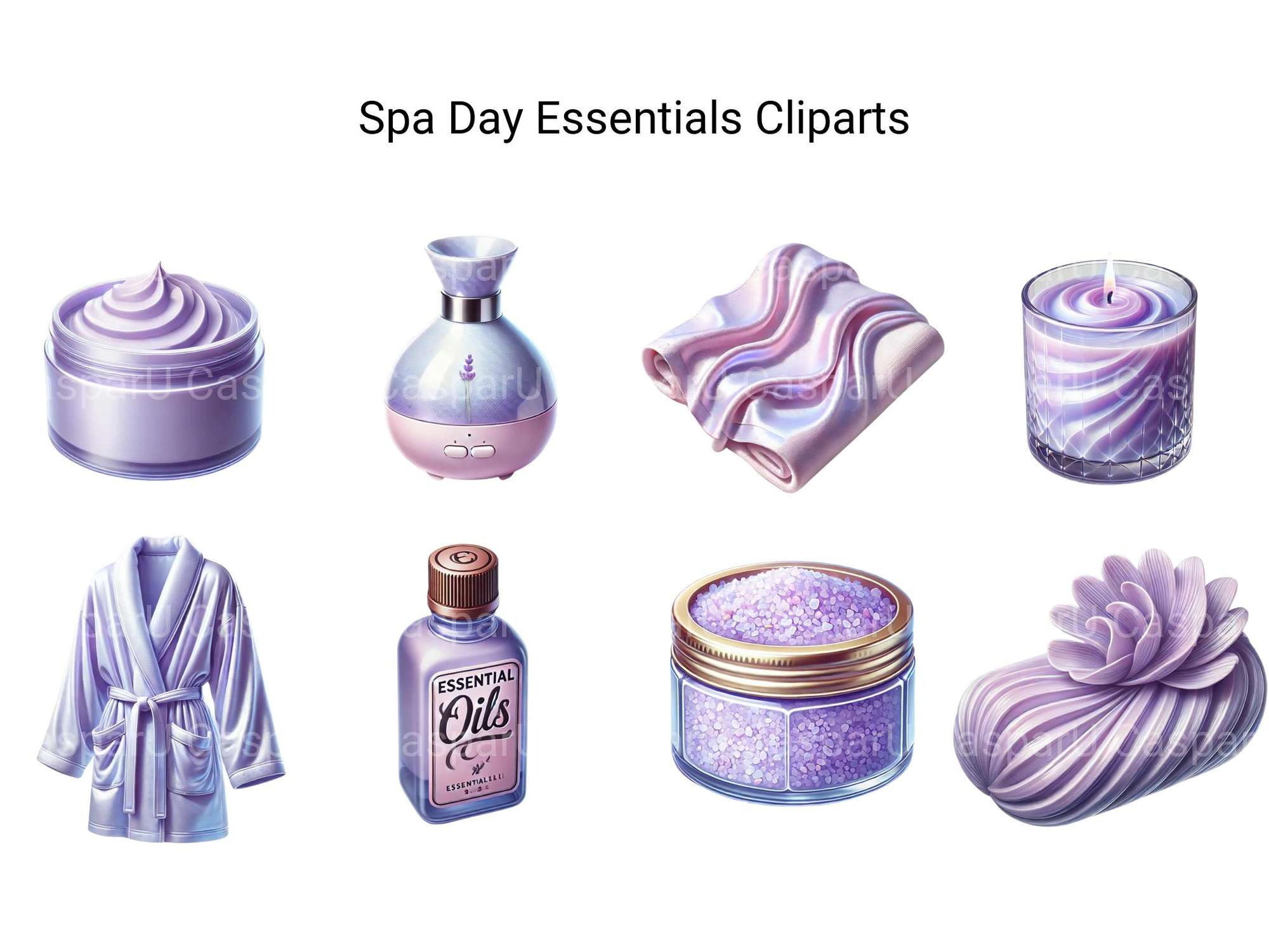 Spa Day Essentials Clipart