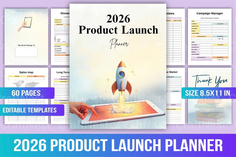 Product Launch Planner for Successful Campaigns - CraftNest - Digital Crafting and Art