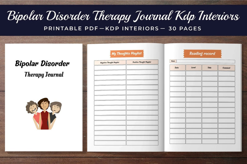 Bipolar Disorder Therapy Planner Bundle - CraftNest - Digital Crafting and Art